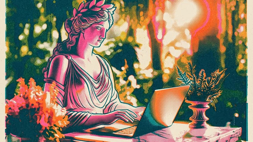 Pessoa criando um curso online em um notebook