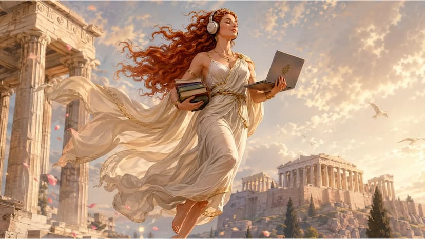 curso-online-experiencia-aprendizado-digital.webp Mulher em cenário clássico estudando com notebook e livros, representando a experiência no aprendizado em cursos online