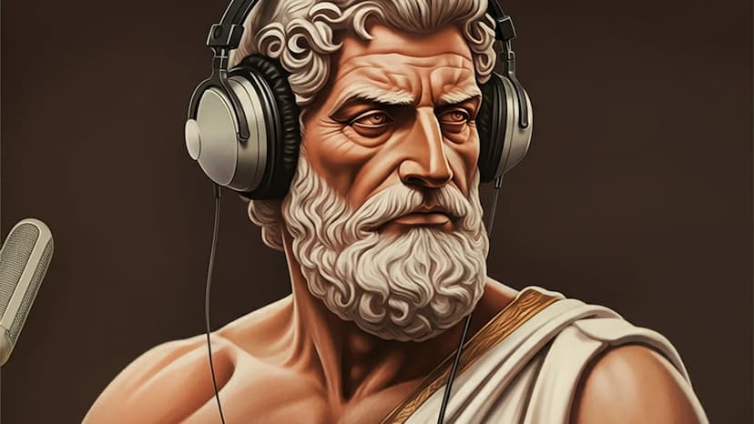 deus_grego_fone Deus Grego com fone de ouvido