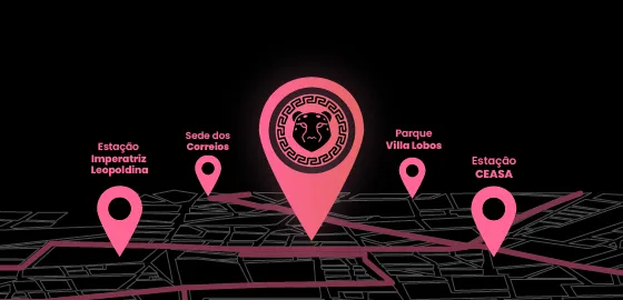 Mapa destacando a localização privilegiada do Estúdio Artêmia próximo a estações e pontos estratégicos de São Paulo