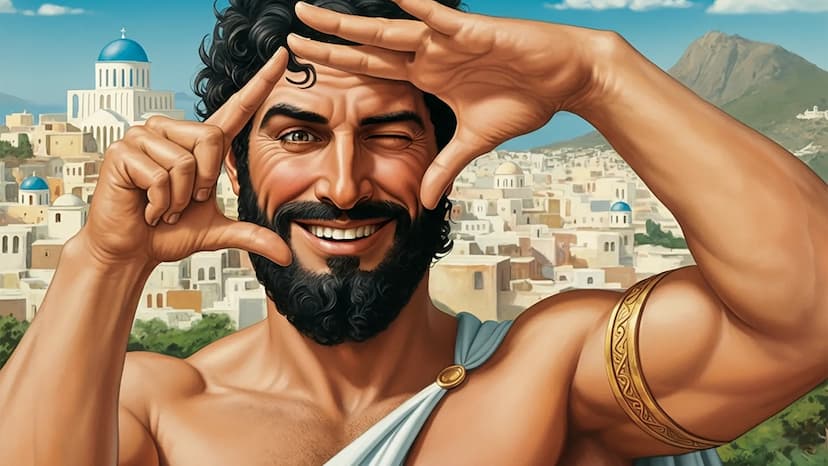 faceman-smile Homem Grego Sorrindo usando as mãos